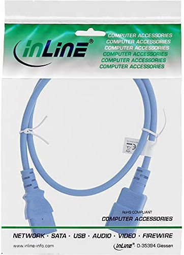 InLine IEC C13 / IEC C14 - IEC C13 / IEC C14 Кабел 2м Син