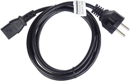 PremiumCord Schuko / IEC C13 - Schuko / IEC C13 Cablu 2m Negru