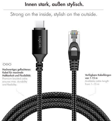 LogiLink USB 3.2 Kabel USB-C männlich - USB-C Schwarz 2m (CU0412)