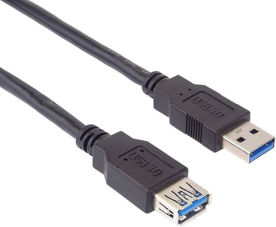 PremiumCord Regular USB 3.0 Cablu USB-C bărbătesc - USB-A female Negru 2m (ku3paa2bk)