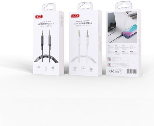XO 3,5mm Klinkenkabel 3,5mm Stecker - 3,5mm Stecker Schwarz 1m