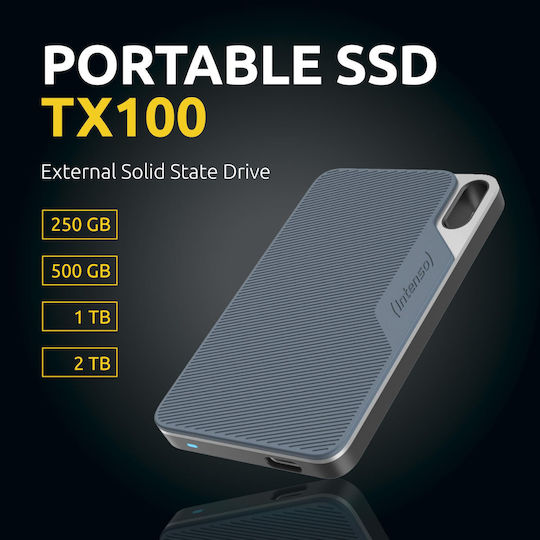 Intenso TX100 USB 3.2 Външен SSD 500ГБ 2.5" Син