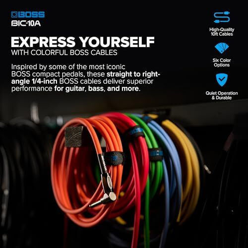 Boss Cable 6.3mm male - 6.3mm male 3m Blue (P69B24)