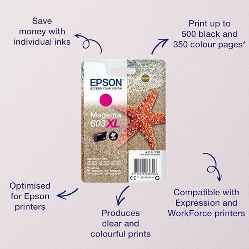 Epson 603XL Original InkJet Printer Ink Magenta (C13T03A34010)