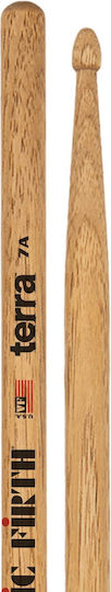 Vic Firth Hickory Μπαγκέτες Ντραμς Series 7A σε Πορτοκαλί Χρώμα