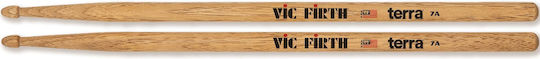 Vic Firth Hickory Μπαγκέτες Ντραμς Series 7A σε Πορτοκαλί Χρώμα