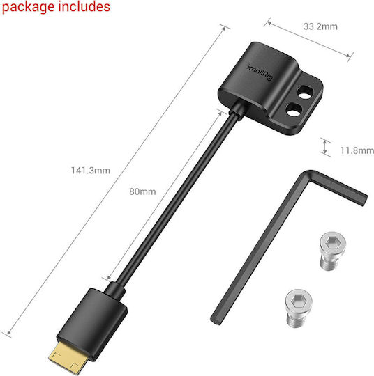 SmallRig Μετατροπέας mini HDMI male σε HDMI female 1τμχ 3020