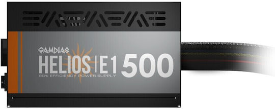 Gamdias Helios E1-500 500W Μαύρο Τροφοδοτικό Υπολογιστή Full Wired