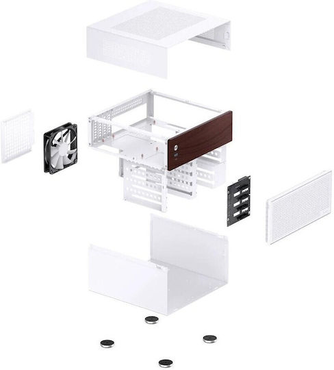 Jonsbo N4 Mini Tower Κουτί Υπολογιστή Λευκό