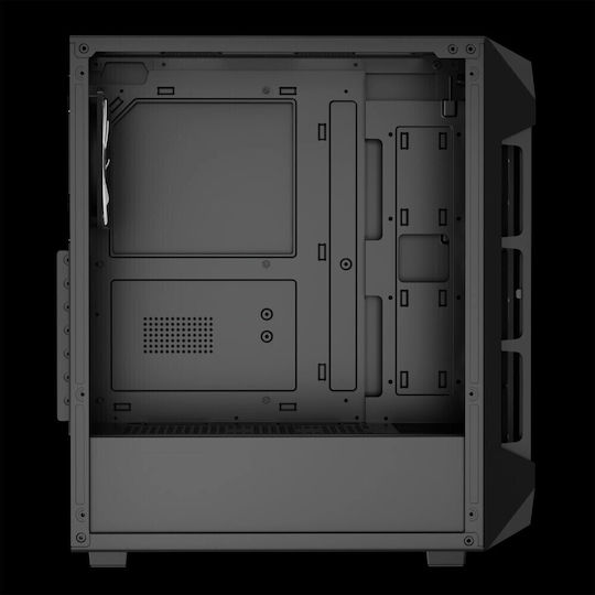 Gamdias AURA GC1 Gaming Midi Tower Computer Case with Side Window and RGB Lighting Black