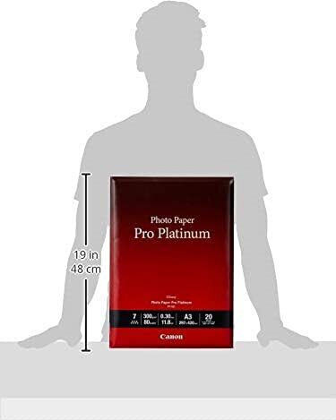 Canon PT-101 Photo Paper Pro Platinum A3 300gr/m² for Printers Inkjet 20 Sheets