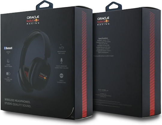 Red Bull Iconic Logo Безжични и Жични Over Ear Слушалки Червени
