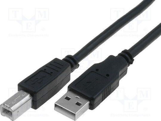 VCOM USB 2.0 Cablu USB-A - USB-B Negru 3m CU201-B-3