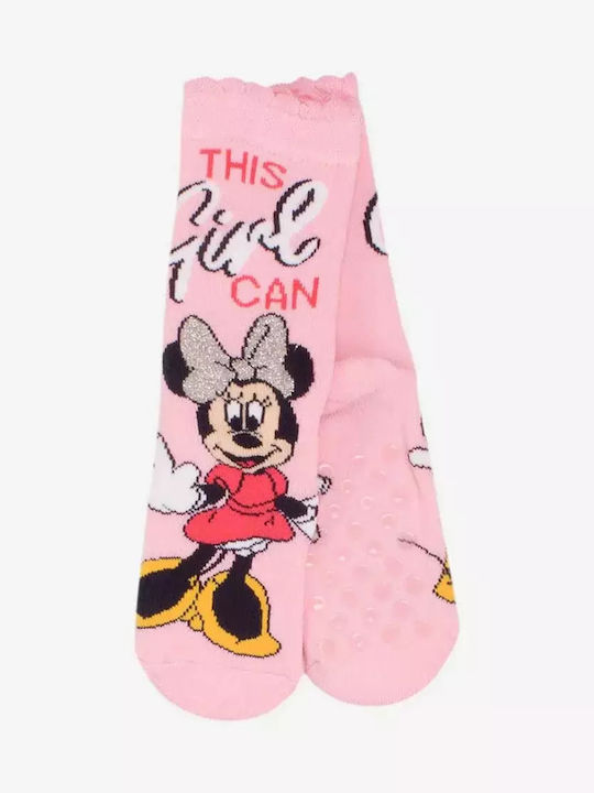 Disney Παιδικές Κάλτσες Αντιολισθητικές Minnie Mouse Ροζ 3 Ζευγάρια Disney Παιδικές Κάλτσες Αντιολισθητικές Minnie Mouse Ροζ 3 Ζευγάρια