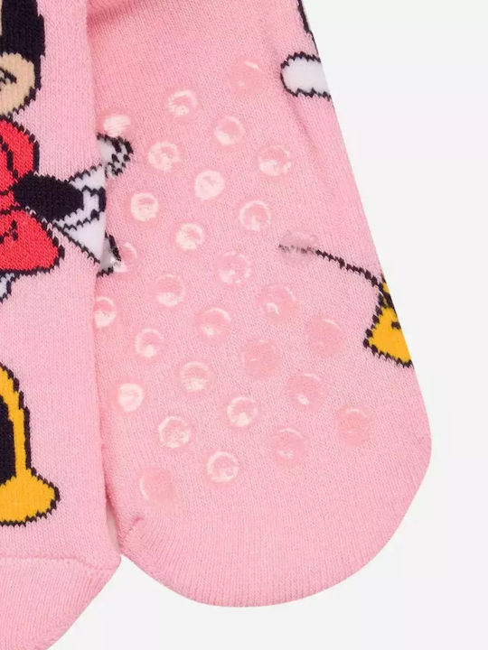 Disney Kids' Socks Non-Slip Minnie Mouse Pink 3 Pairs