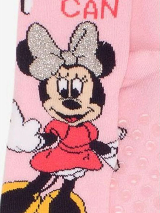 Disney Kids' Socks Non-Slip Minnie Mouse Pink 3 Pairs