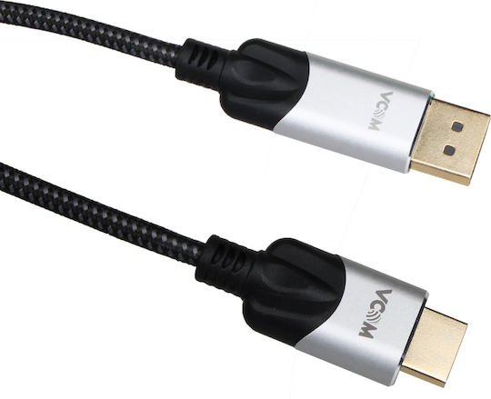 Vcom Cg608m Кабел DisplayPort М към HDMI М 4k@60hz 1.8м Черен
