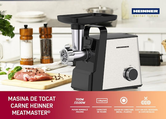 Heinner Fleischwolf 2100W Gray