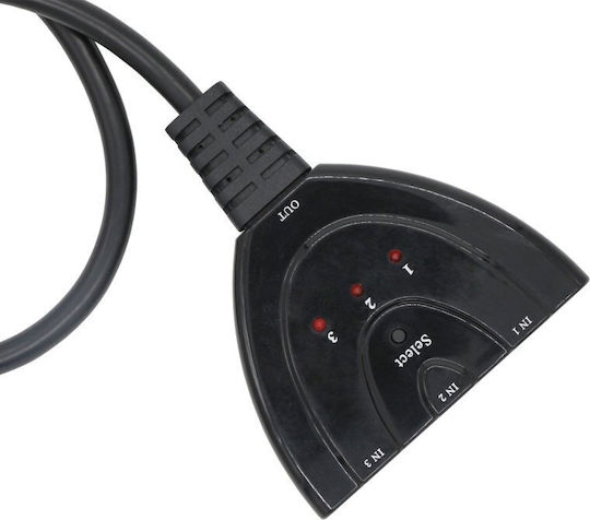 Vcom Dd433-c Selector From Hdmi M To 3x Hdmi F 0.5m Black