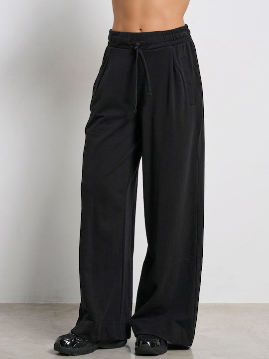 Jogginghose Breit Black