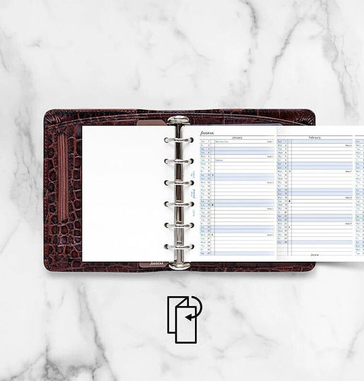 Ετησιο Πλανο Καθετο Filofax 2026 Pocket Αγγλικο Vertical Year Planner English Λευκο 26-68202