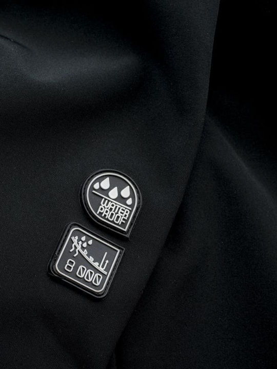 Iver Geacă pentru bărbați de iarnă Softshell Impermeabil și rezistent la vânt Black/Coral
