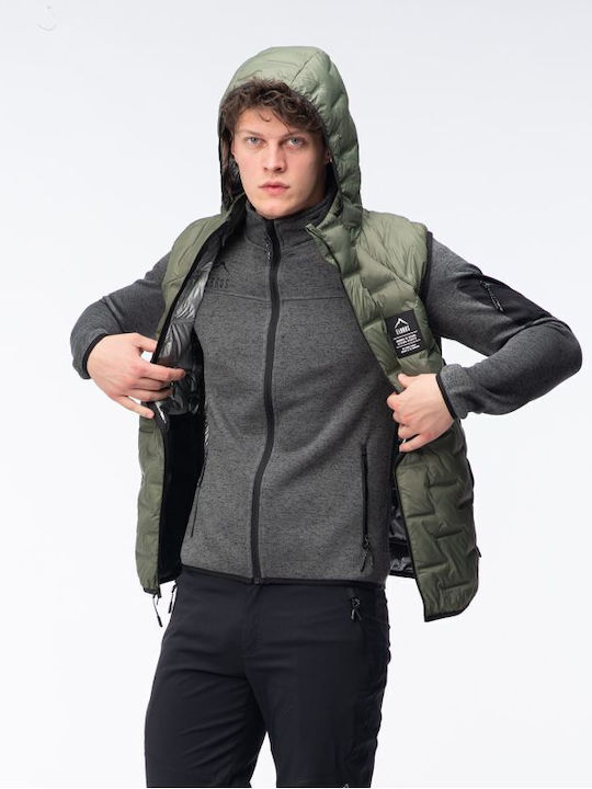 Ärmellos Winter Jacke Puffer Winddicht Grün