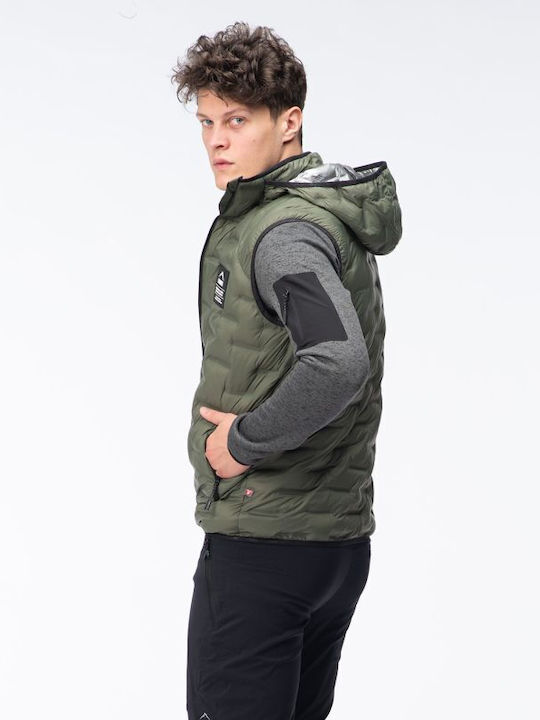 Ärmellos Winter Jacke Puffer Winddicht Grün