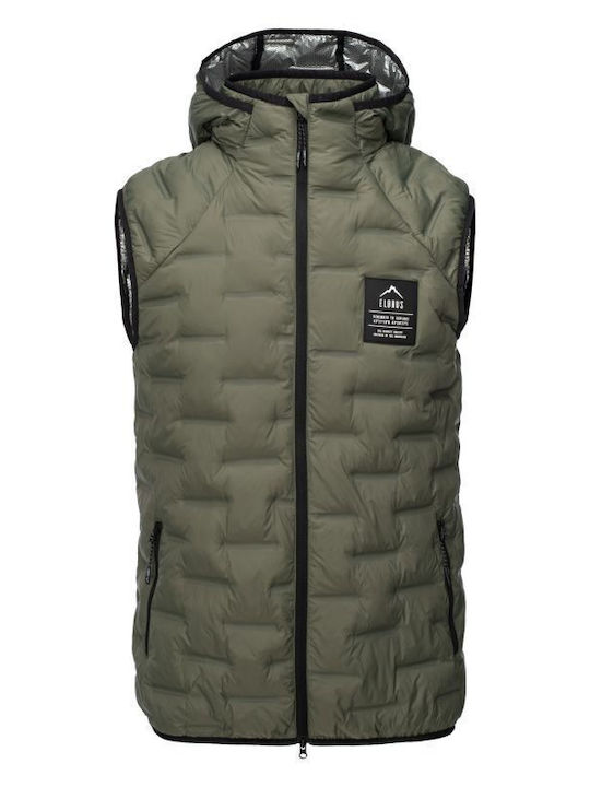 Ärmellos Winter Jacke Puffer Winddicht Grün