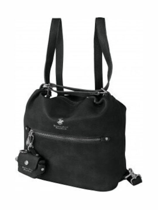 Damen Schultertasche Schwarz Set
