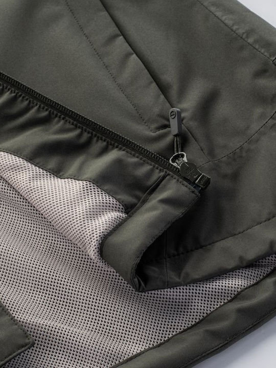 Women's Short Lifestyle Jacket for Spring or Autumn Khaki