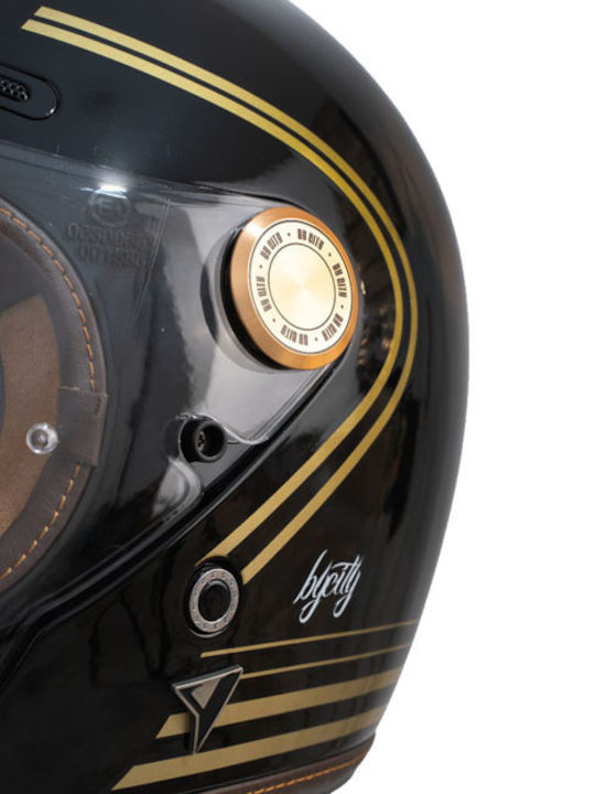 ByCity Roadster III Gold Black Motorcycle Helmet Full Face ECE 22.06 1350gr