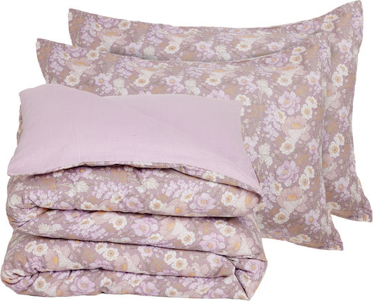 Das Home Set Single 3pcs 170x260cm Happy 9682 Grey, Lilac
