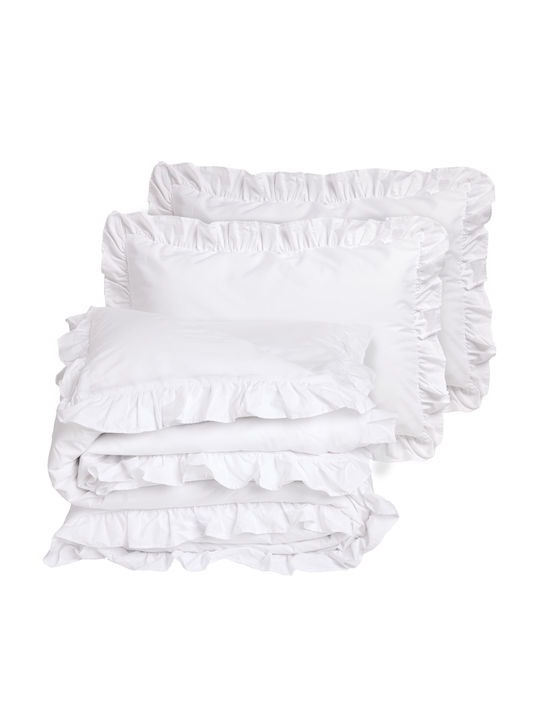 Das Home 3174 Σετ Σεντόνια Υπέρδιπλα 240x270εκ. White (4τμχ)