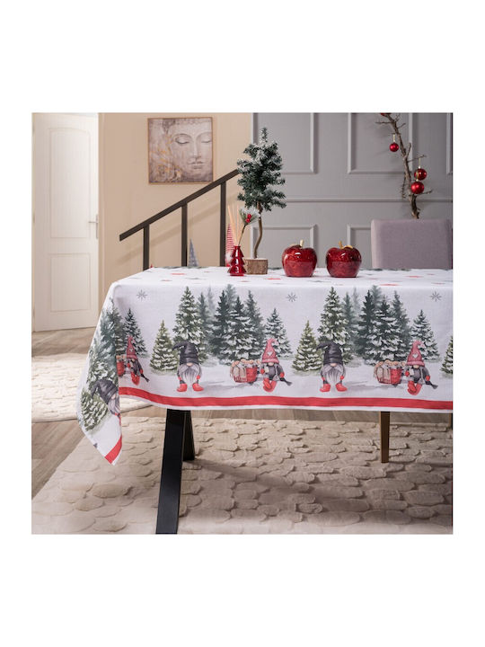 Teoran Weihnachtlich Tischtuch Stoff Mehrfarbig L180xB140cm.