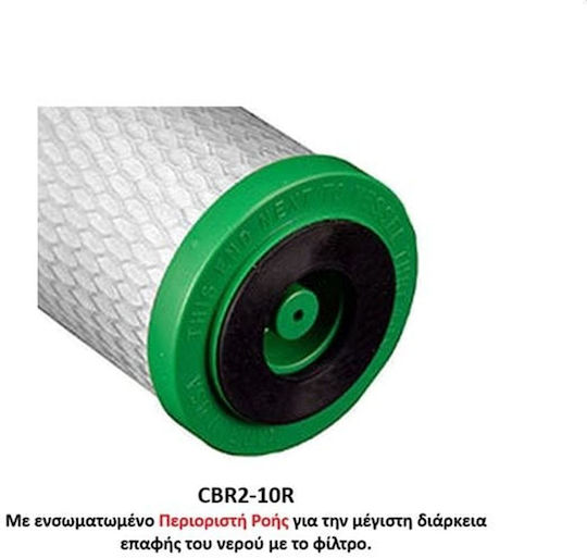 Pentair Резервен филтър за вода за плот и под плот от активен въглен 10" CBR2-10R 0.5 микрон
