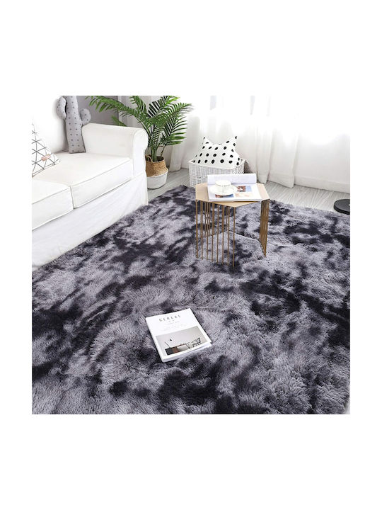 My Home Luxury Anti-slip Rug Rectangular Shaggy Black