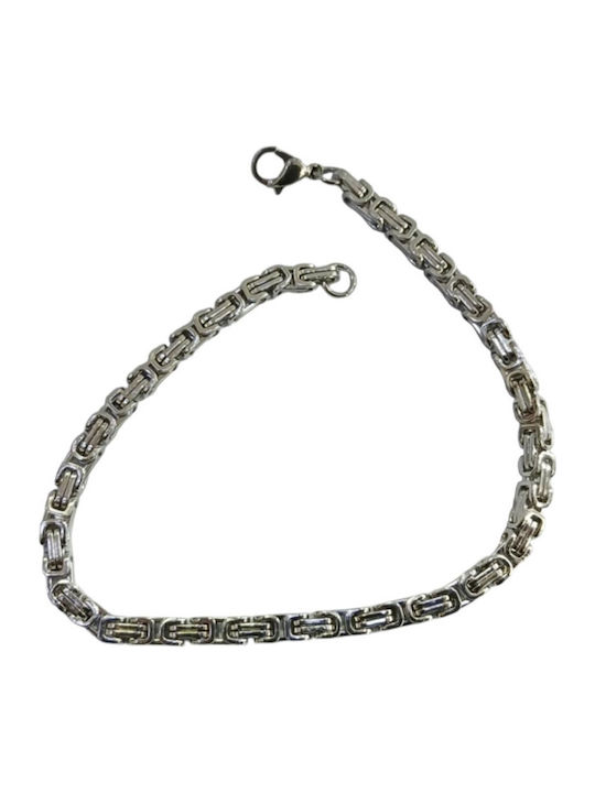 Kalliopi Silver Βραχιόλι από Ανοξείδωτο Ατσάλι 24cm