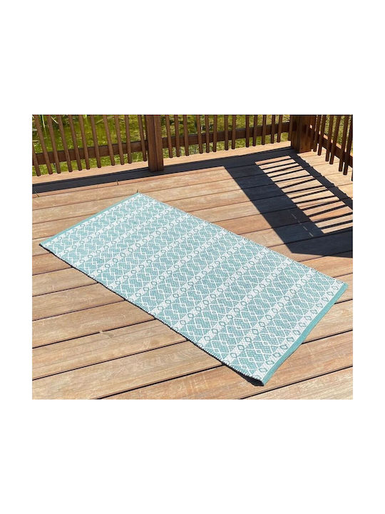 Koulis Carpets Santorini Килим Правоъгълена Лятно време Памук Зелен