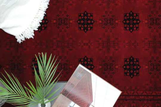 Royal Carpet Afgan 8127 Handmade Rug Rectangular with Fringes Bordeaux