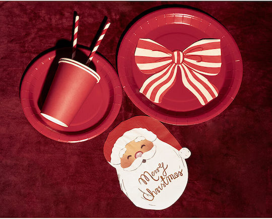 Weihnachtliche Servietten "Merry Christmas" Santa Kopf 12 Stück