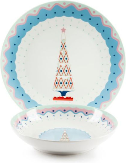 Excelsa Set De Masă De Crăciun Pentru Mâncare 12 Bucăți Xmas Sweet Pastels