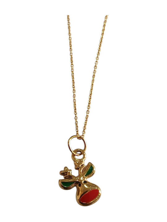 Kalliopi Silver Necklace Made of Gold Plated Steel