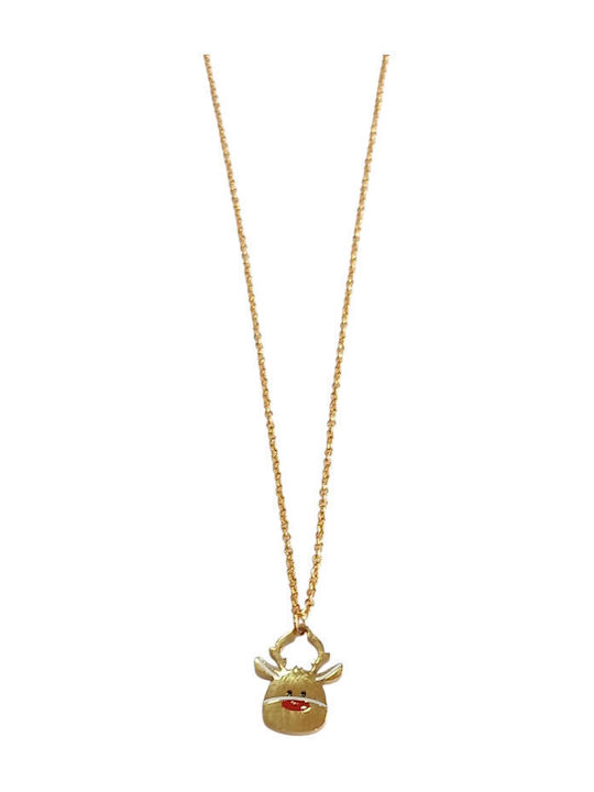 Kalliopi Silver Necklace Made of Gold Plated Steel