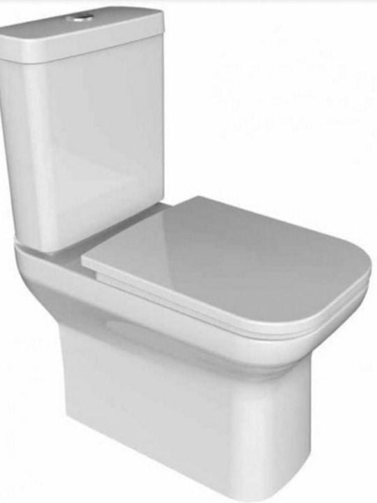 Huida Ariston Floor-Standing Toilet Rimless with Flush with Slim Cover Soft Close White