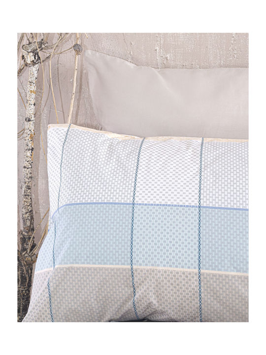 Rythmos Duvet Set Queen 220x240cm Colette Grey Light Blue 3pcs 380 GSMGsm