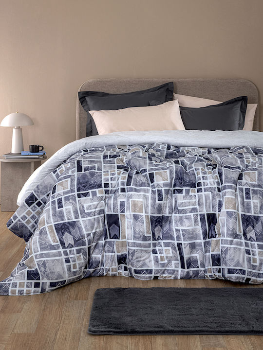 Palamaiki Πάπλωμα Υπέρδιπλο με Γέμιση Microfiber 230x250εκ. Zen101 Εμπριμέ 350 GSM