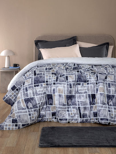 Palamaiki Πάπλωμα Υπέρδιπλο με Γέμιση Microfiber 230x250εκ. Zen101 Εμπριμέ 350 GSM