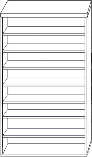 Olivia Wooden Shoe Organizer White 60x32x180cm