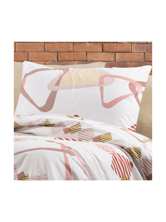 Μαξιλαροθήκη με Φάσα White-beige 50x70εκ.